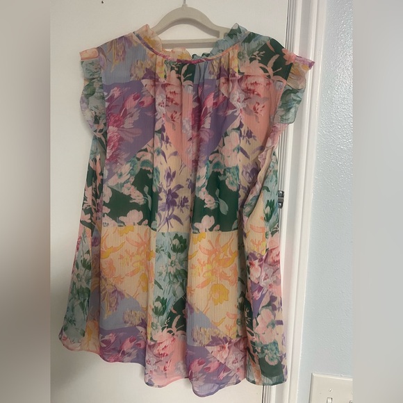 Lane Bryant Multicolor Floral Blouse - Picture 3 of 4